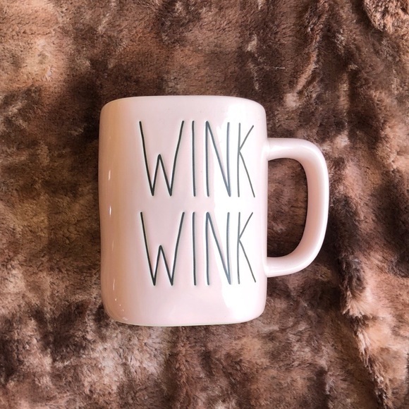 Rae Dunn Other - New Rae Dunn Pearly Pink “ Wink Wink “ Flirty Basic Coffee Mug
